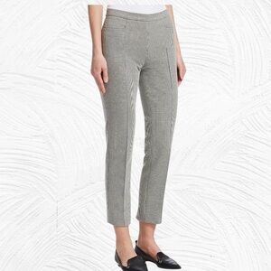NWT‎ Akris Punto Franca Black Cropped Houndstooth Pants Size 12 Timeless Classic